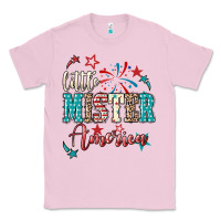 Bubblegum Pink Little mister America 4th of july Classic Tee - HowdyJamesFarm