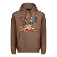 Chestnut My Western Watching Blanket Premium Hoodie - CowhideDigitalArt