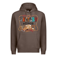 Coffee My Western Watching Blanket Premium Hoodie - CowhideDigitalArt