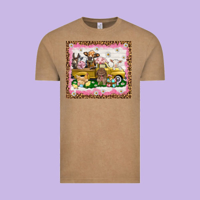 Easter Day With Farm Animals Tumbler Vintage Tee Designed By Howdyjamesfarm
