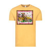 Vintage Mustard Easter Day with farm animals tumbler Vintage Tee - HowdyJamesFarm