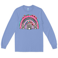 Colony Blue Easter bunny rainbow Long Sleeve Tee - OliviaCreatesArt