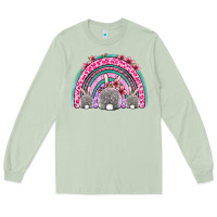 Matcha Easter bunny rainbow Long Sleeve Tee - OliviaCreatesArt