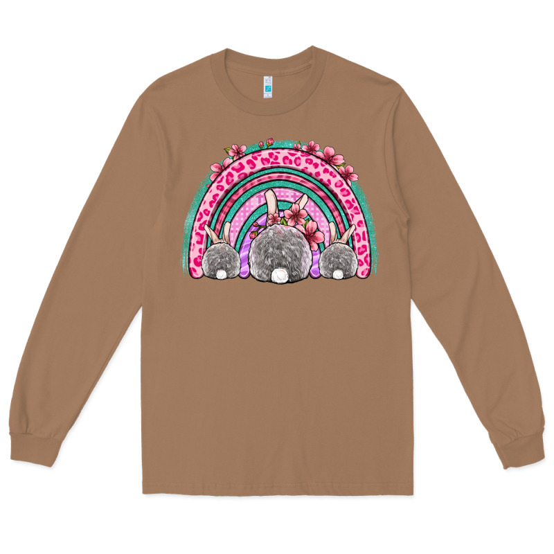 Easter Bunny Rainbow Long Sleeve Tee by OliviaCreatesArt | Teevron