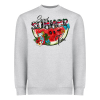 Heather Grey sweet summer time Heavyweight Sweatshirt - SublimationCraftShop
