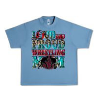 Pebble Blue Loud and proud wrestling Mom Mother's Day Urban Heavy Tee - CowGirlArtShop