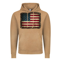Vintage Camel American Flag With Leopard Frame Vintage Hoodie - CowCowDesign