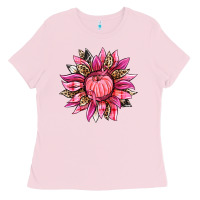 Bubblegum Pink breast cancer sunflower Ladies Tee - texasbilliewilder