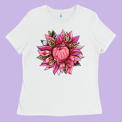 Breast Cancer Sunflower Ladies Tee Designed By Texasbilliewilder