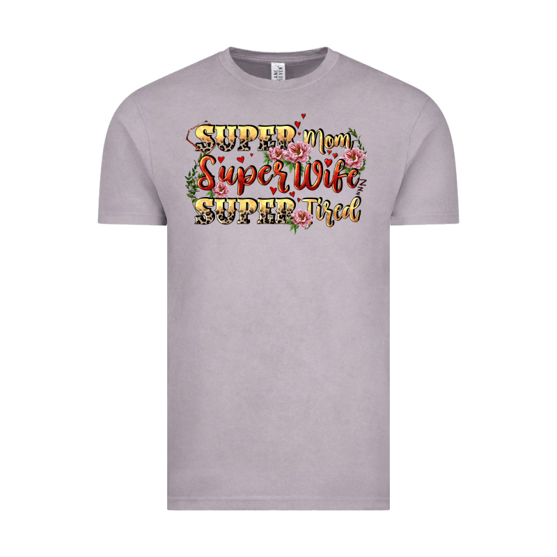 Super Mom Super Wife Super Tired Vintage Tee by CowGirlArtShop | Teevron