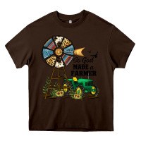 Chocolate Brown So God Made a Farmer Heavy Core Tee - JahusDesignShop