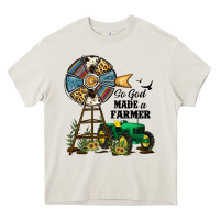 Cream So God Made a Farmer Heavy Core Tee - JahusDesignShop