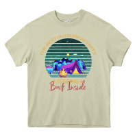 Mossy camping The Best Outdoor Activity Is Going Back Inside Heavy Core Tee - Bettercallsaul