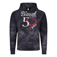 Cloud Black Vintage 50th Birthday Blessed By God For 50 Years Birthday Vintage Hoodie - longCreatives