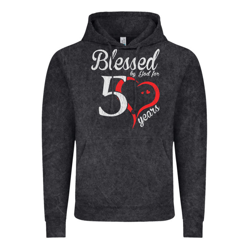 Vintage 50th Birthday Blessed By God For 50 Years Birthday Vintage Hoodie by longCreatives | Teevron
