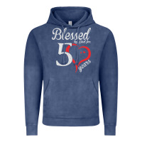 Vintage Denim Vintage 50th Birthday Blessed By God For 50 Years Birthday Vintage Hoodie - longCreatives