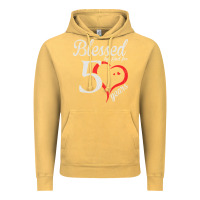 Vintage Mustard Vintage 50th Birthday Blessed By God For 50 Years Birthday Vintage Hoodie - longCreatives