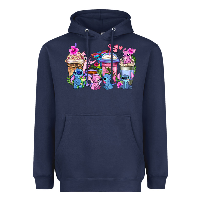 Stitch With Lilo Coffee Cups Heavyweight Hoodie by AdoDesignShop | Teevron