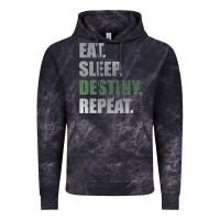 Cloud Black Destiny  Eat Sleep Destiny Repeat Short Sleeve Vintage Hoodie - longCreatives