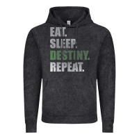 Destiny  Eat Sleep Destiny Repeat Short Sleeve Vintage Hoodie | Teevron