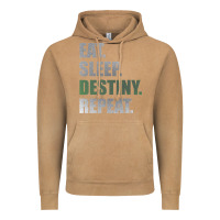 Vintage Camel Destiny  Eat Sleep Destiny Repeat Short Sleeve Vintage Hoodie - longCreatives