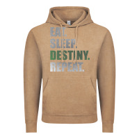 Vintage Coffee Destiny  Eat Sleep Destiny Repeat Short Sleeve Vintage Hoodie - longCreatives