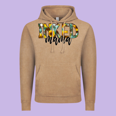 Inked Mama Vintage Hoodie Designed By Cowcowdesign
