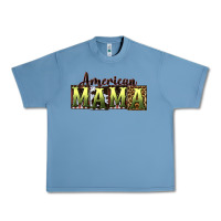 Pebble Blue American Mama  Mother's Day Urban Heavy Tee - CowGirlArtShop