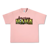 Salmon American Mama  Mother's Day Urban Heavy Tee - CowGirlArtShop
