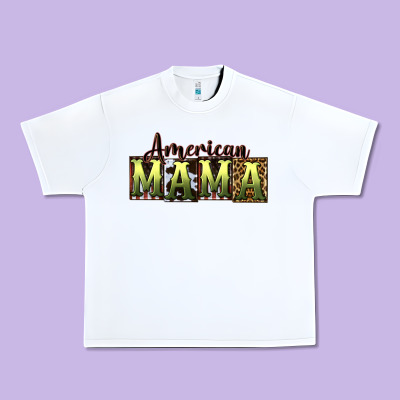 American Mama  Mother's Day Urban Heavy Tee Designed By Cowgirlartshop