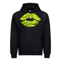 Black softball lips Urban Hoodie - AdoDesignShop