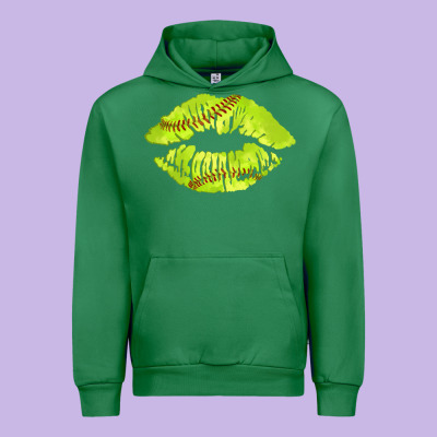 Softball Lips Urban Hoodie Designed By Adodesignshop