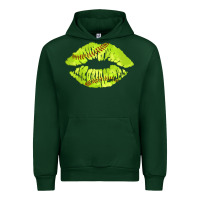 Forest Green softball lips Urban Hoodie - AdoDesignShop