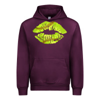 Mauve Wine softball lips Urban Hoodie - AdoDesignShop