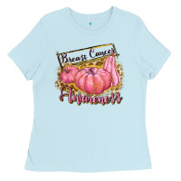 Baby Blue breast cancer awareness Ladies Tee - texasbilliewilder