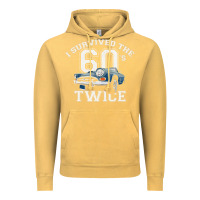Vintage Mustard I Survived The Sixties Twice Classic Birthday Vintage Hoodie - longCreatives