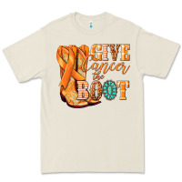 Bone Give Cancer the boot Kidney Cancer orange ribbon Premium Tee - NancyCooperArtShop