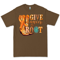 Cacao Give Cancer the boot Kidney Cancer orange ribbon Premium Tee - NancyCooperArtShop