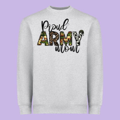 Proud Army Mom Heavyweight Sweatshirt Designed By Cowhidedigitalart