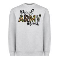 Heather Grey proud Army mom Heavyweight Sweatshirt - CowhideDigitalArt