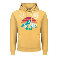 Vintage Mustard Vintage Lake Tahoe Mountains Retro T Vintage Hoodie - longCreatives
