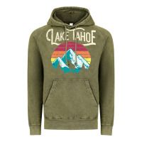 Vintage Olive Vintage Lake Tahoe Mountains Retro T Vintage Hoodie - longCreatives