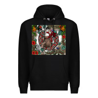 Black Rodeo Santa Premium Hoodie - CowhideDigitalArt