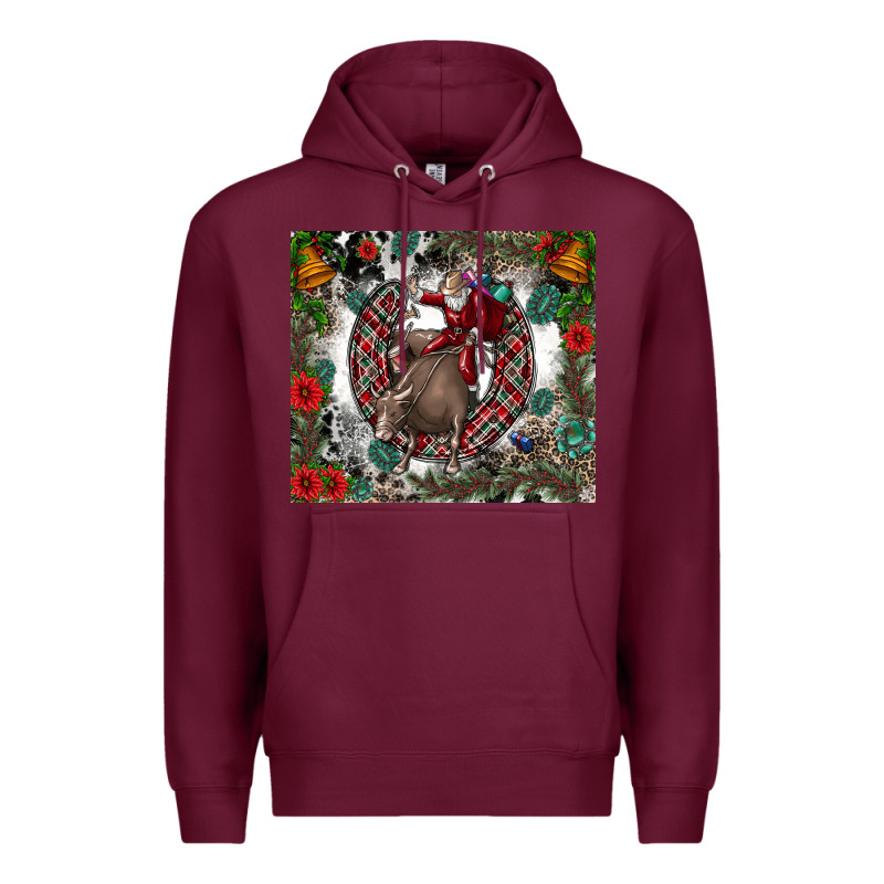 Rodeo Santa Premium Hoodie by CowhideDigitalArt | Teevron