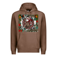 Chestnut Rodeo Santa Premium Hoodie - CowhideDigitalArt