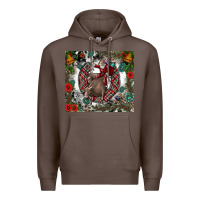 Coffee Rodeo Santa Premium Hoodie - CowhideDigitalArt