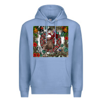 Colony Blue Rodeo Santa Premium Hoodie - CowhideDigitalArt