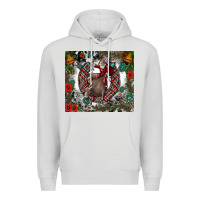 Dove Grey Rodeo Santa Premium Hoodie - CowhideDigitalArt