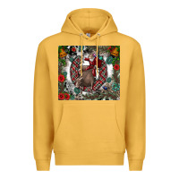 Mustard Rodeo Santa Premium Hoodie - CowhideDigitalArt