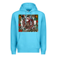 Ocean Blue Rodeo Santa Premium Hoodie - CowhideDigitalArt